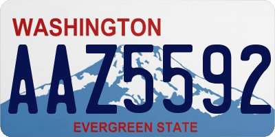 WA license plate AAZ5592