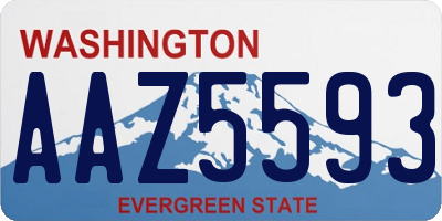 WA license plate AAZ5593