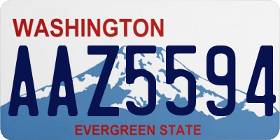 WA license plate AAZ5594