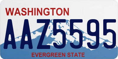 WA license plate AAZ5595