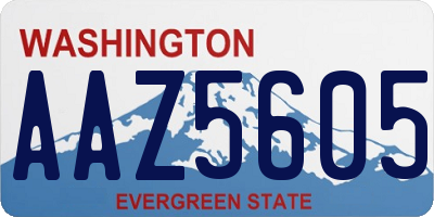 WA license plate AAZ5605