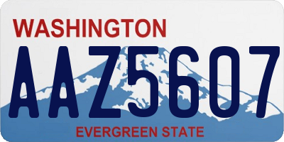 WA license plate AAZ5607