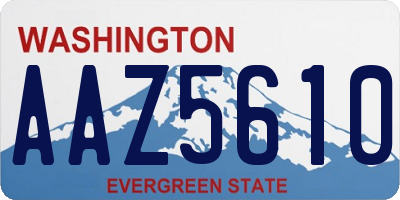WA license plate AAZ5610