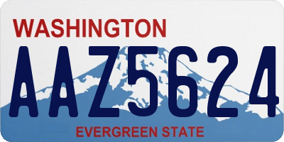 WA license plate AAZ5624
