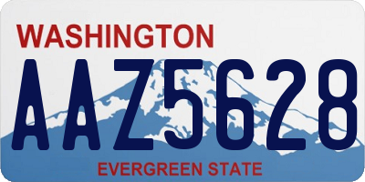 WA license plate AAZ5628