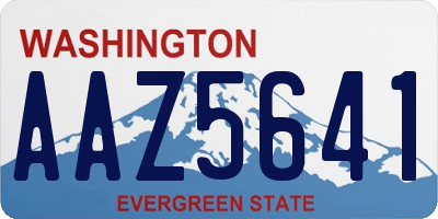 WA license plate AAZ5641