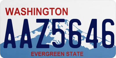 WA license plate AAZ5646