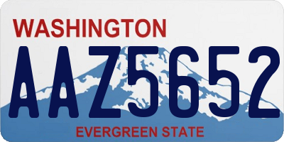 WA license plate AAZ5652