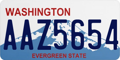 WA license plate AAZ5654