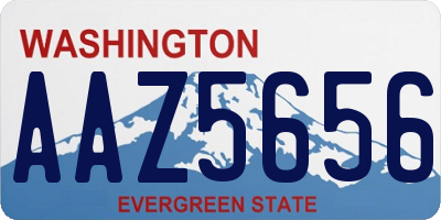 WA license plate AAZ5656