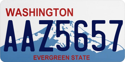WA license plate AAZ5657