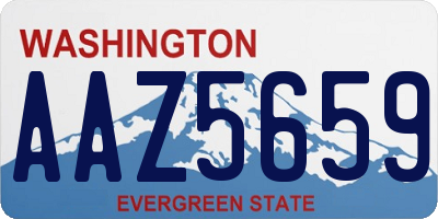 WA license plate AAZ5659