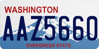 WA license plate AAZ5660