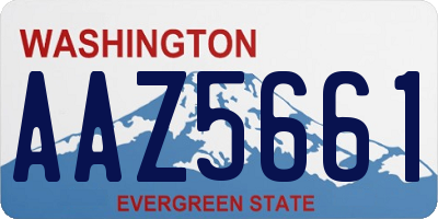 WA license plate AAZ5661