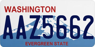 WA license plate AAZ5662