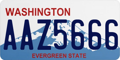 WA license plate AAZ5666