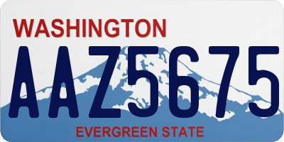 WA license plate AAZ5675