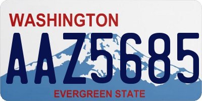 WA license plate AAZ5685