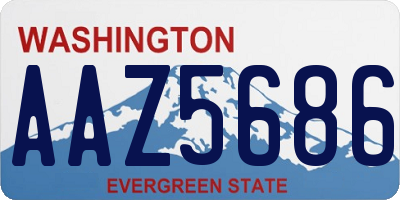 WA license plate AAZ5686