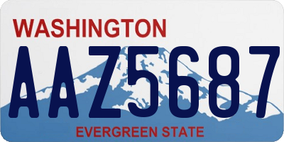 WA license plate AAZ5687