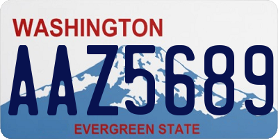 WA license plate AAZ5689