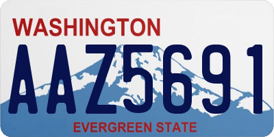 WA license plate AAZ5691