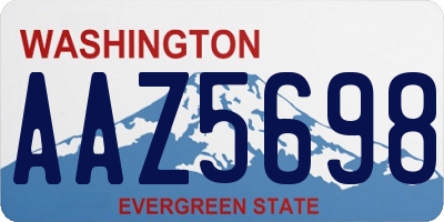WA license plate AAZ5698