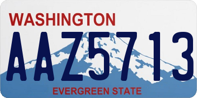 WA license plate AAZ5713
