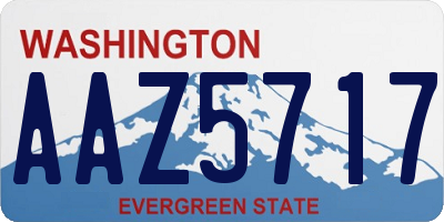 WA license plate AAZ5717