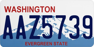 WA license plate AAZ5739