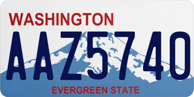 WA license plate AAZ5740