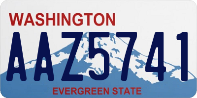 WA license plate AAZ5741