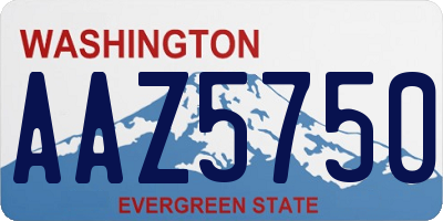 WA license plate AAZ5750