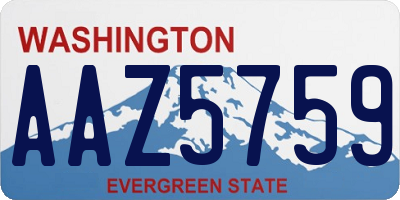 WA license plate AAZ5759
