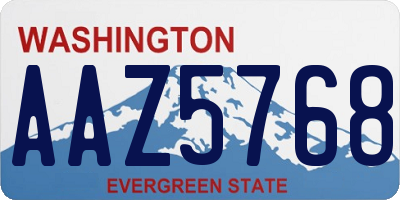 WA license plate AAZ5768