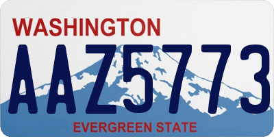 WA license plate AAZ5773