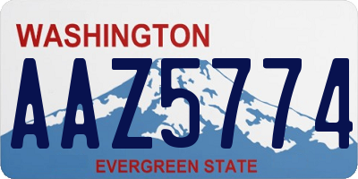 WA license plate AAZ5774