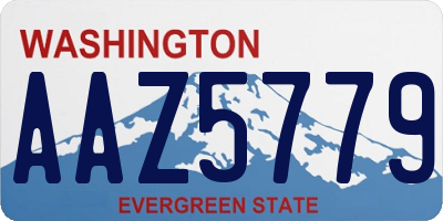 WA license plate AAZ5779