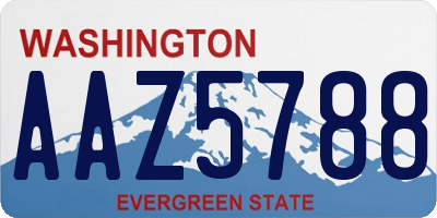 WA license plate AAZ5788