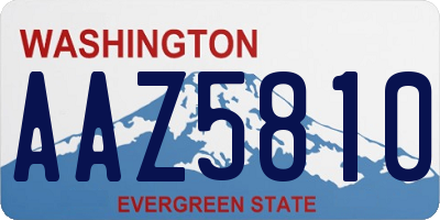 WA license plate AAZ5810