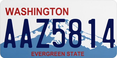 WA license plate AAZ5814