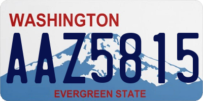 WA license plate AAZ5815