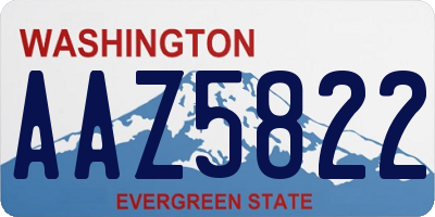 WA license plate AAZ5822