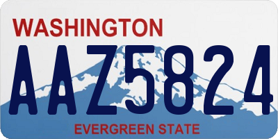 WA license plate AAZ5824