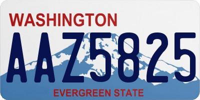 WA license plate AAZ5825