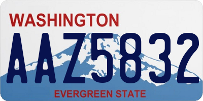 WA license plate AAZ5832