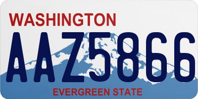 WA license plate AAZ5866
