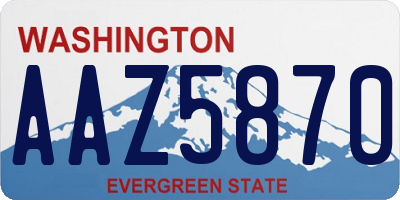 WA license plate AAZ5870
