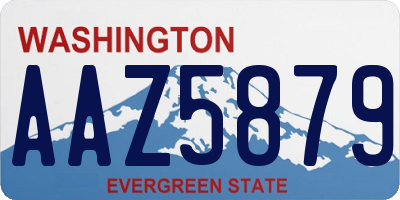 WA license plate AAZ5879
