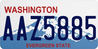 WA license plate AAZ5885